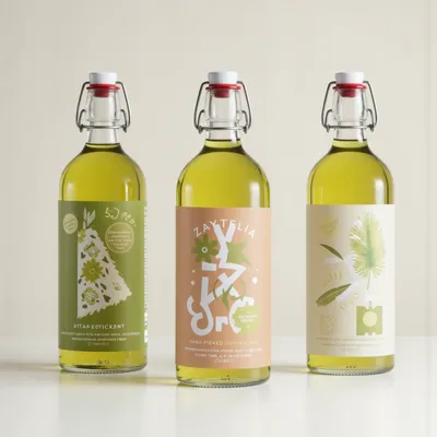 AI-Generated packaging for Swing top bottle