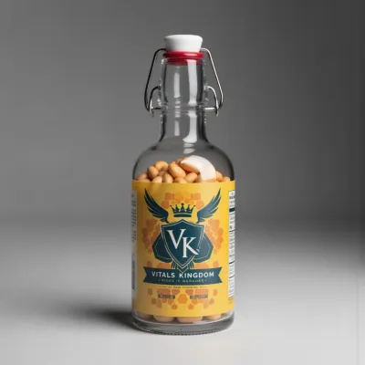 AI-Generated packaging for Swing top bottle in the Pharmaceuticals and Supplements industry