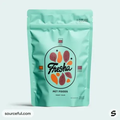 AI-Generated packaging for Food pouch in the Pet Food and Supplies industry