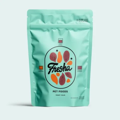 AI-Generated packaging for Food pouch in the Pet Food and Supplies industry