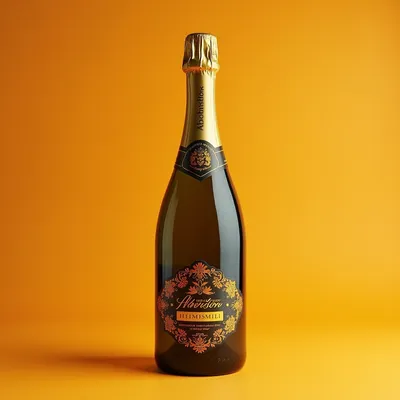 AI-Generated packaging for Champagne bottle