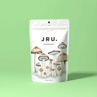 AI-Generated antique white food pouch packaging