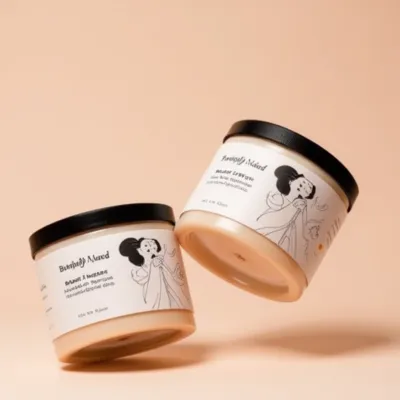 AI-Generated packaging for Cosmetics glass jar in the Skincare industry