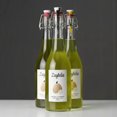 AI-Generated packaging for Swing top bottle