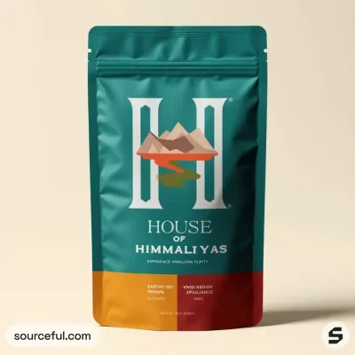 AI-Generated emerald green food pouch packaging