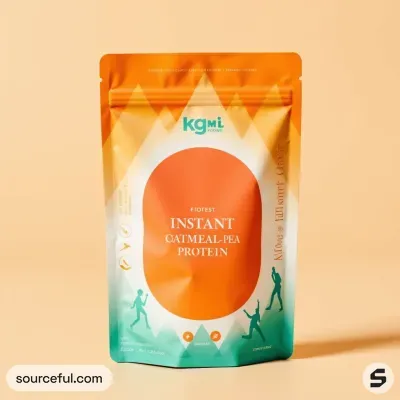 AI-Generated peach food pouch packaging