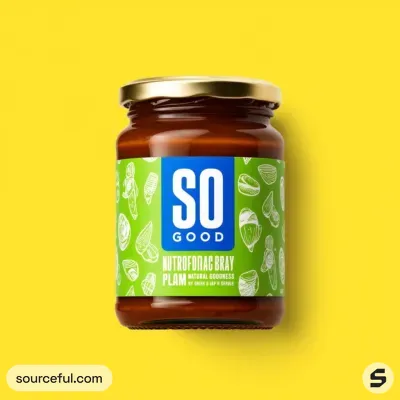 AI-Generated packaging for Food glass jar in the Food and Snacks industry