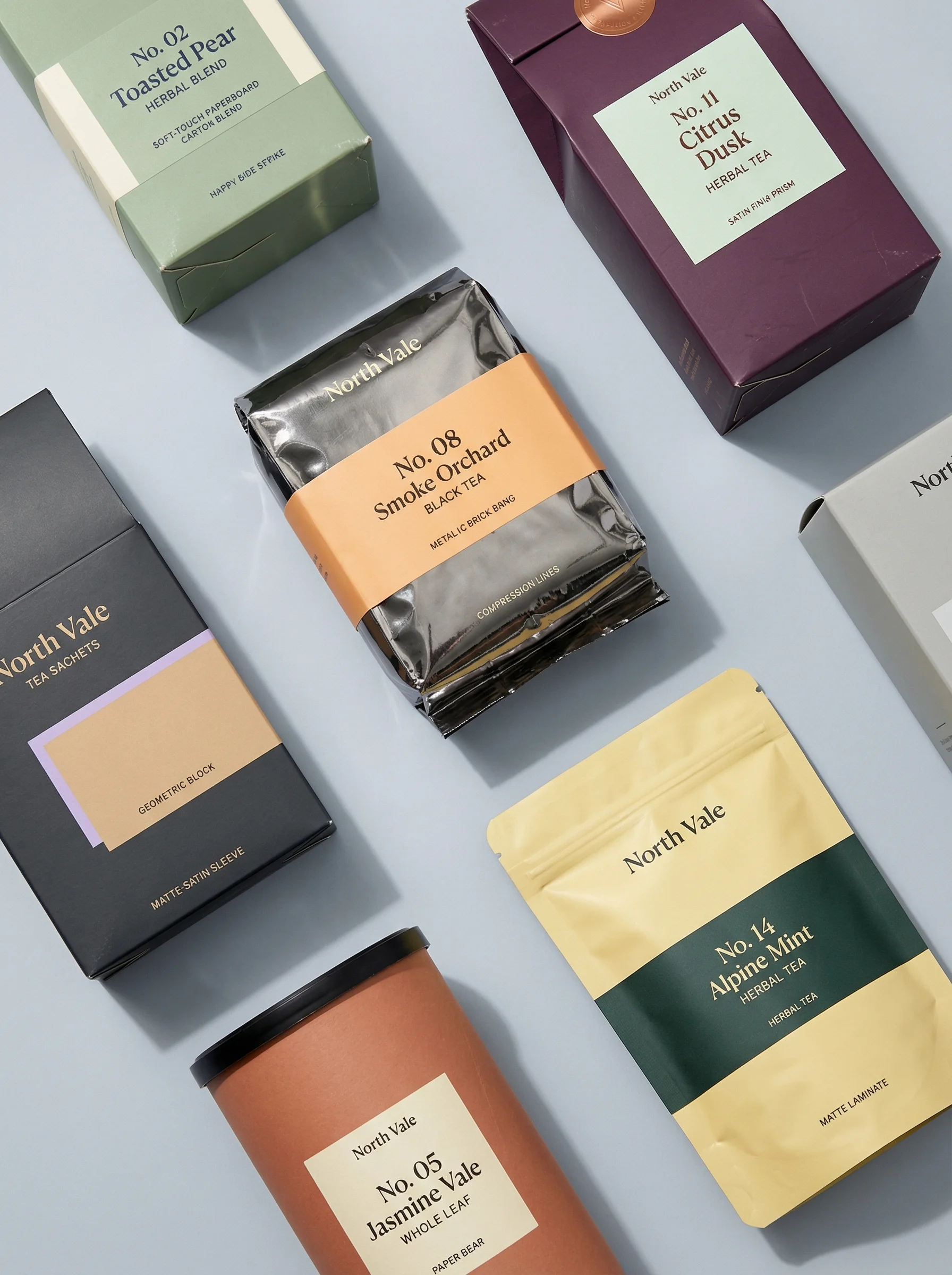 Premium Tea Flat Lay public scene for Flat Lay Product Photography