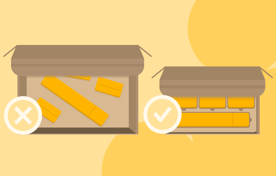 Oversized-sized packaging vs frustration-free packaging.