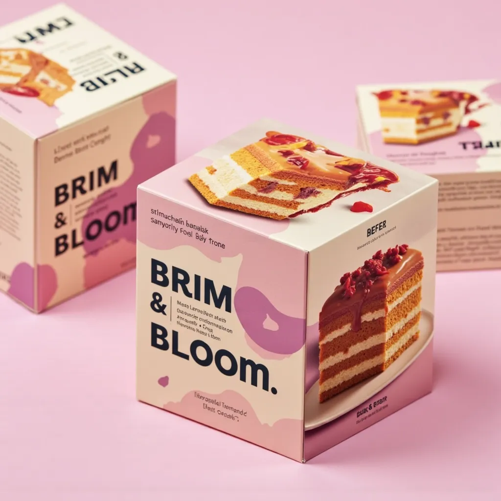 Brim & Bloom cake box concept generated in Spring